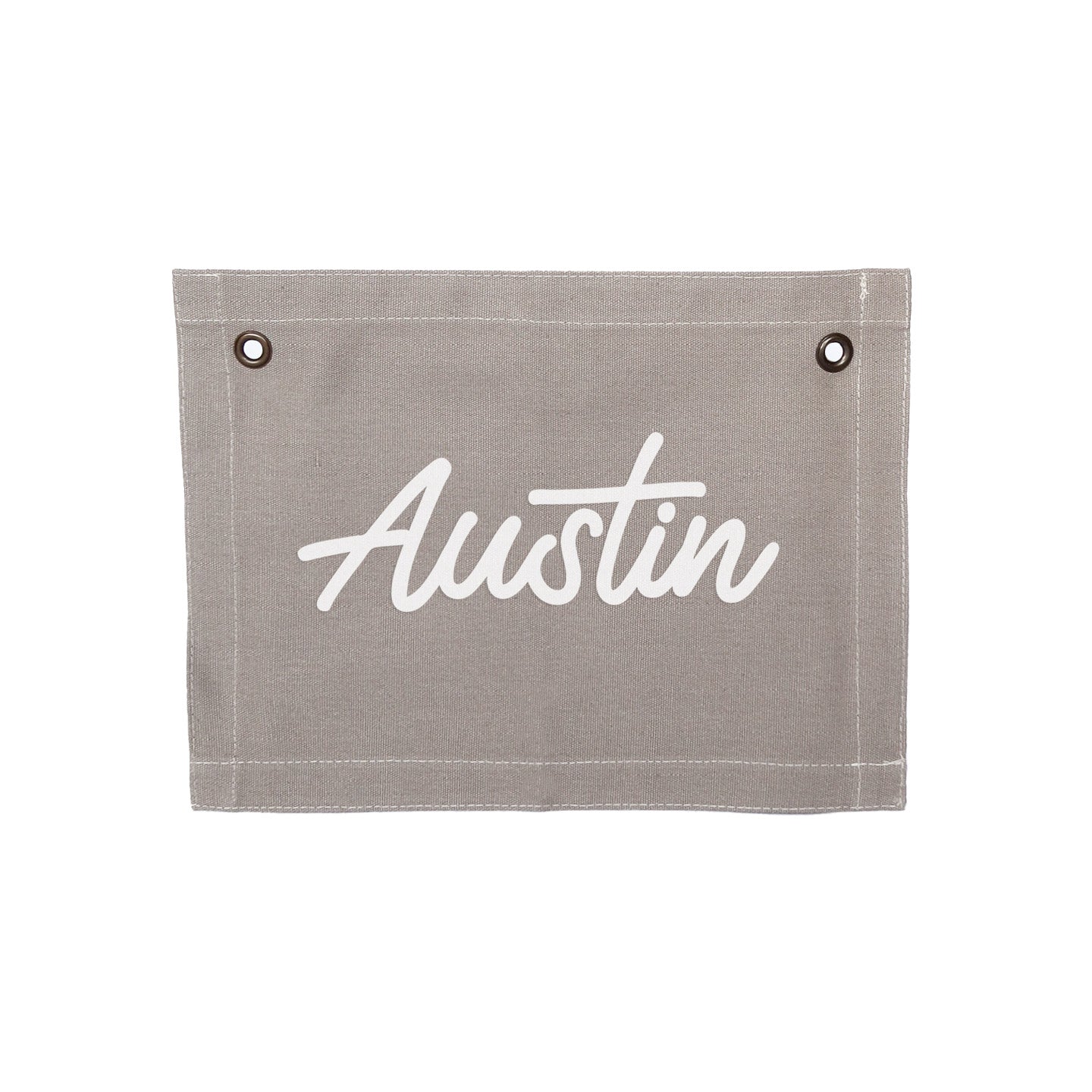 Austin Cursive Small Canvas Flag