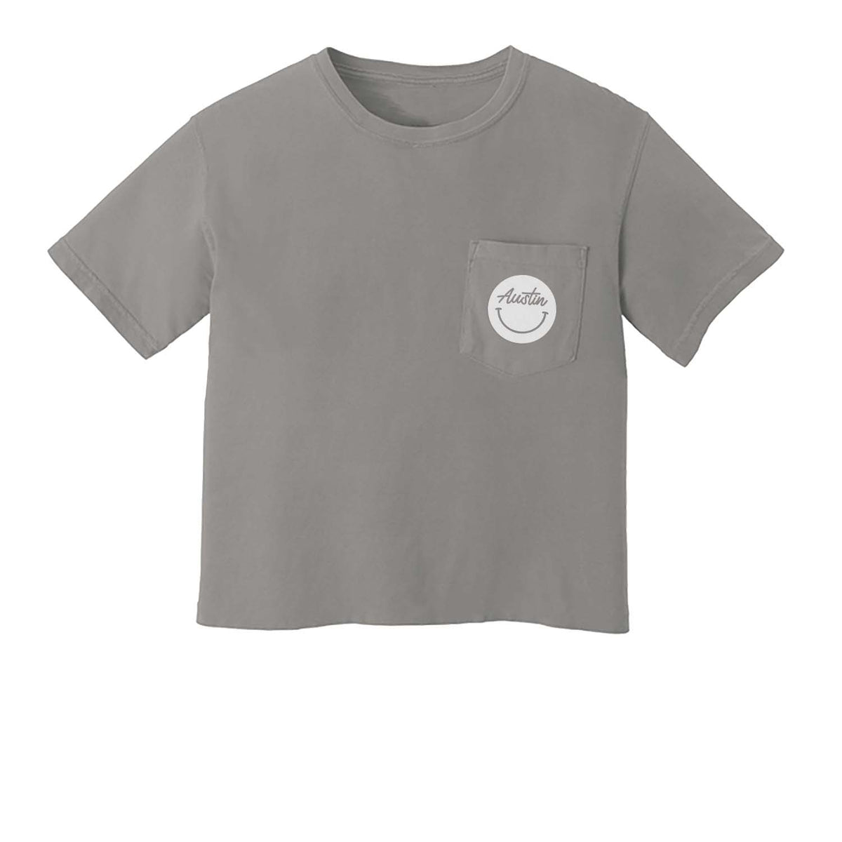 Austin Cursive Smile Pocket Tee