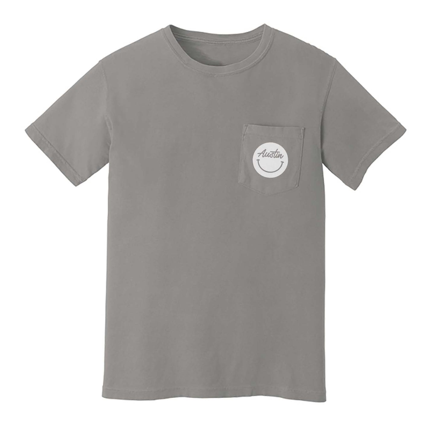 Austin Cursive Smile Pocket Tee