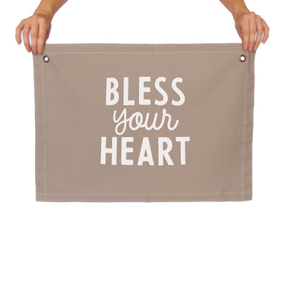 Bless Your Heart Large Canvas Flag