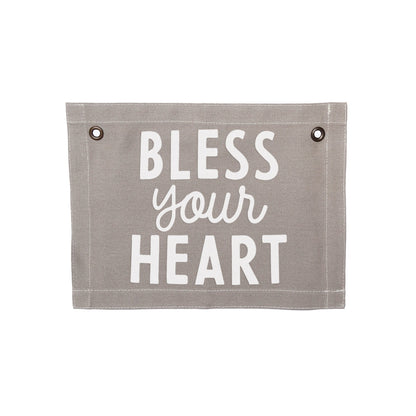 Bless your Heart Small Canvas Flag