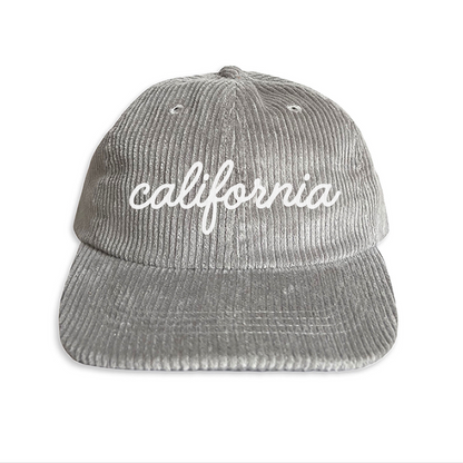 California Cursive Corduroy Cap