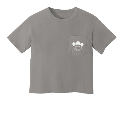 Austin Cowboy Crop Pocket Tee