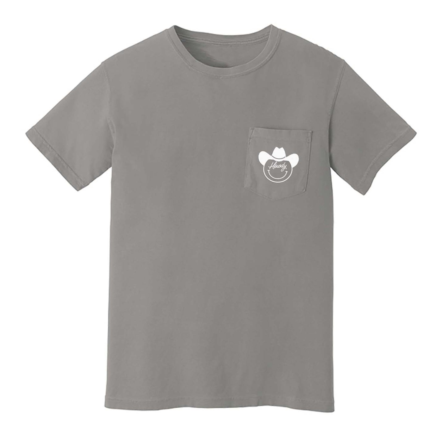 Howdy Cowboy Cursive Pocket Tee