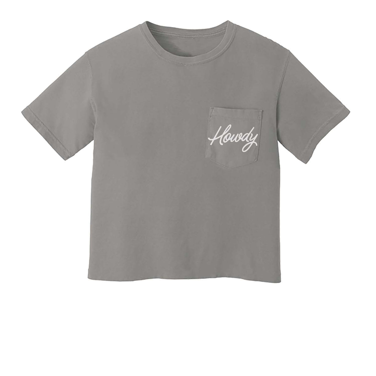 Howdy Cursive Pocket Tee