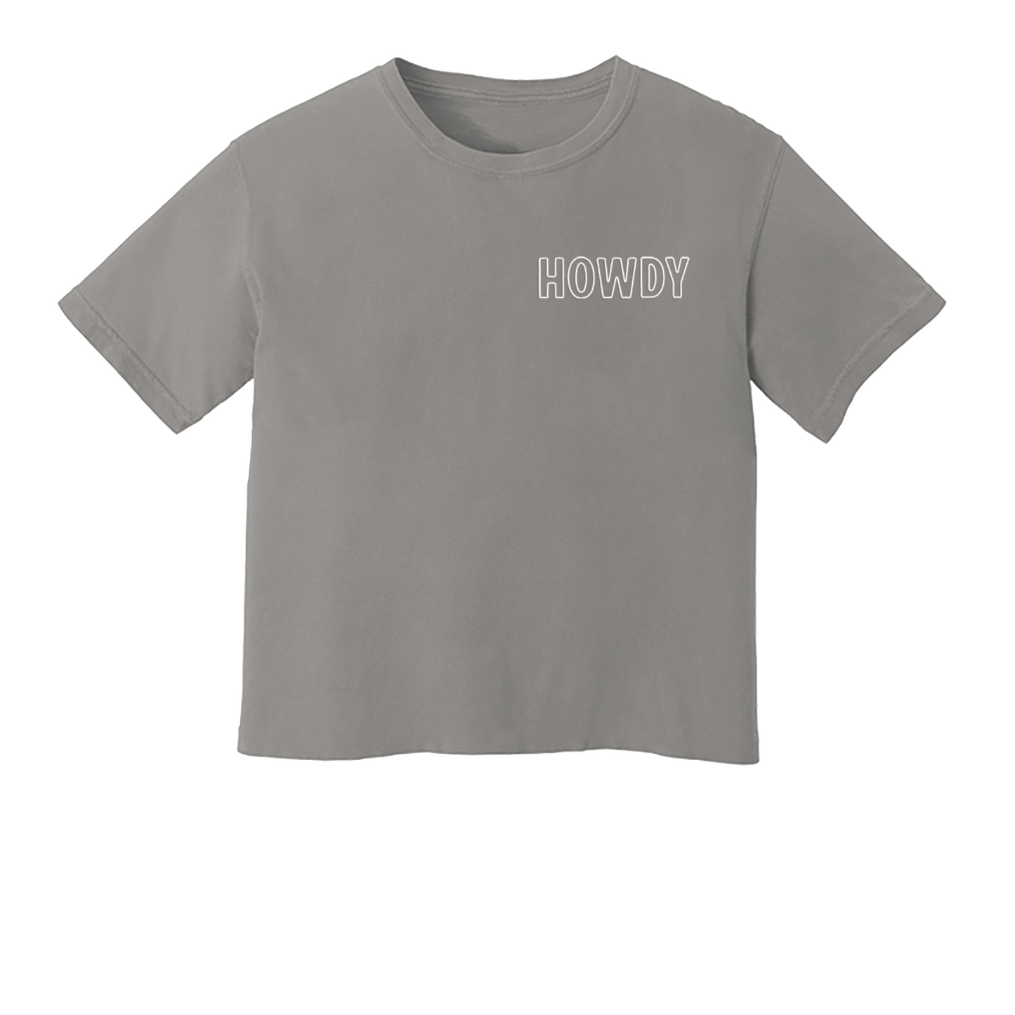 Howdy Outline Washed Tee - Small Design
