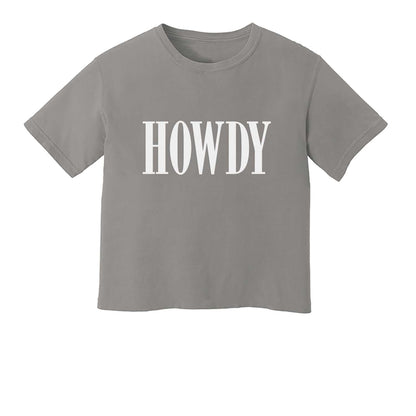 Howdy Western Washed Crop Tee