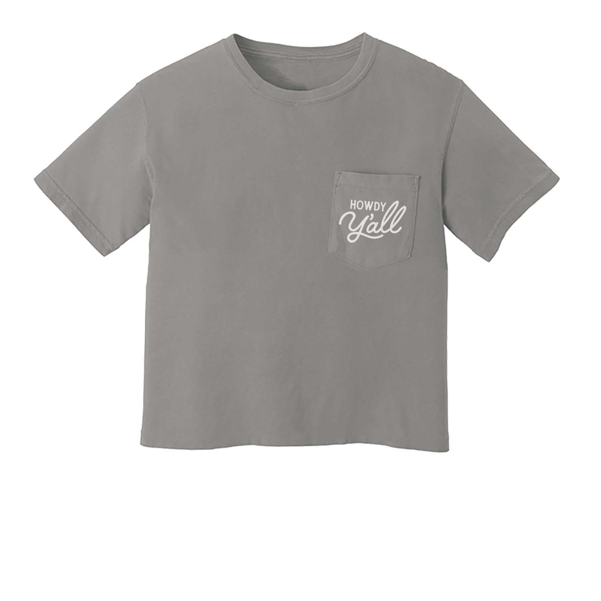 Howdy Y'all Crop Pocket Tee