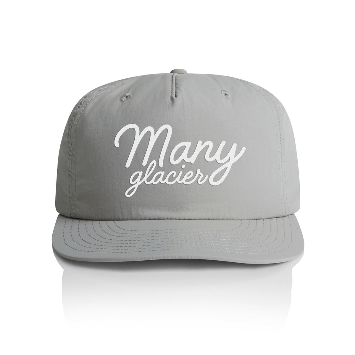 Many Glacier Cursive Nylon Snapback