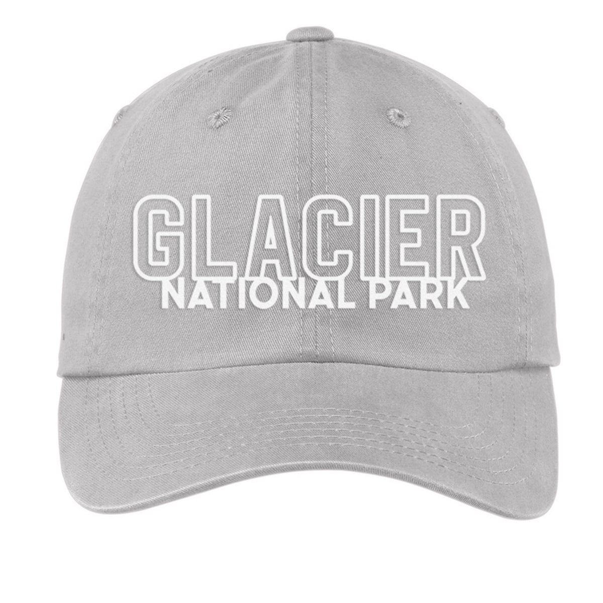 Glacier National Park Outline Baseball Cap