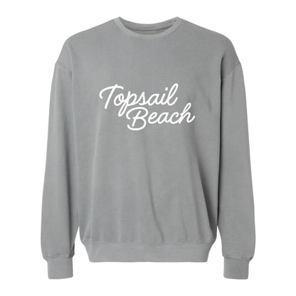 Topsail Beach Cursive Washed Sweatshirt