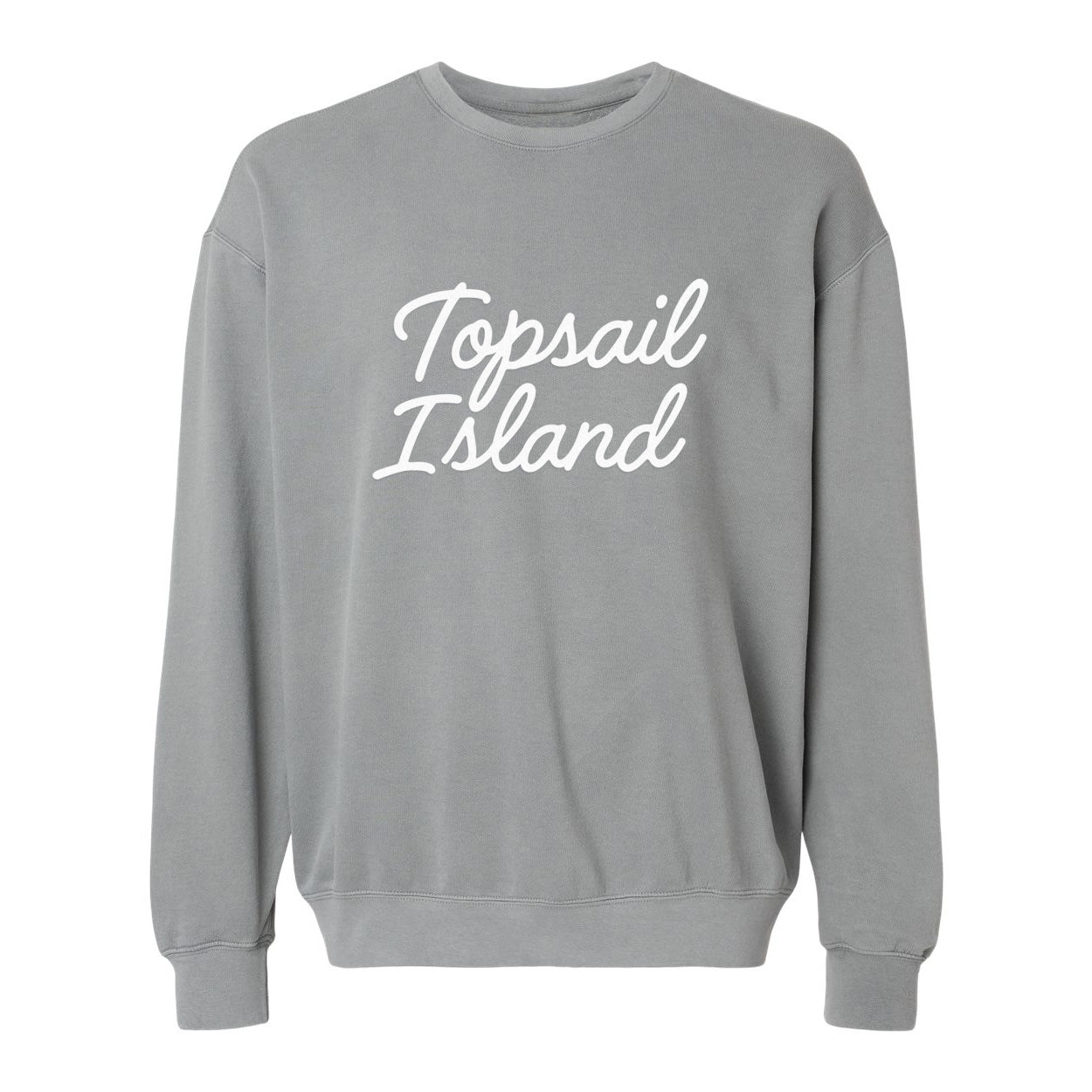Topsail Island Cursive Washed Sweatshirt