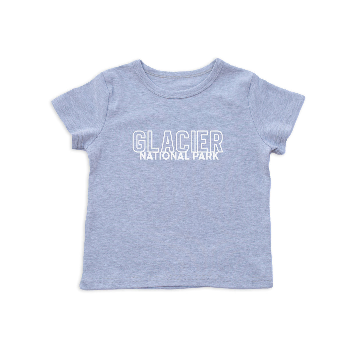 Glacier National Park Outline Kids Tee