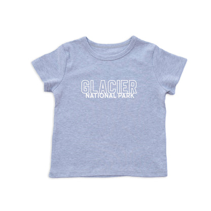 Glacier National Park Outline Kids Tee