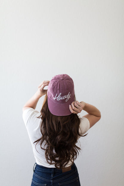 Howdy Cursive Baseball Cap