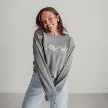 Howdy Outline Washed Sweatshirt