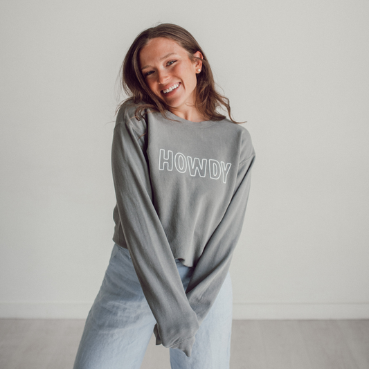 Howdy Outline Washed Sweatshirt