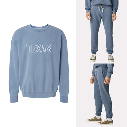 Texas Outline Washed Sweatshirt
