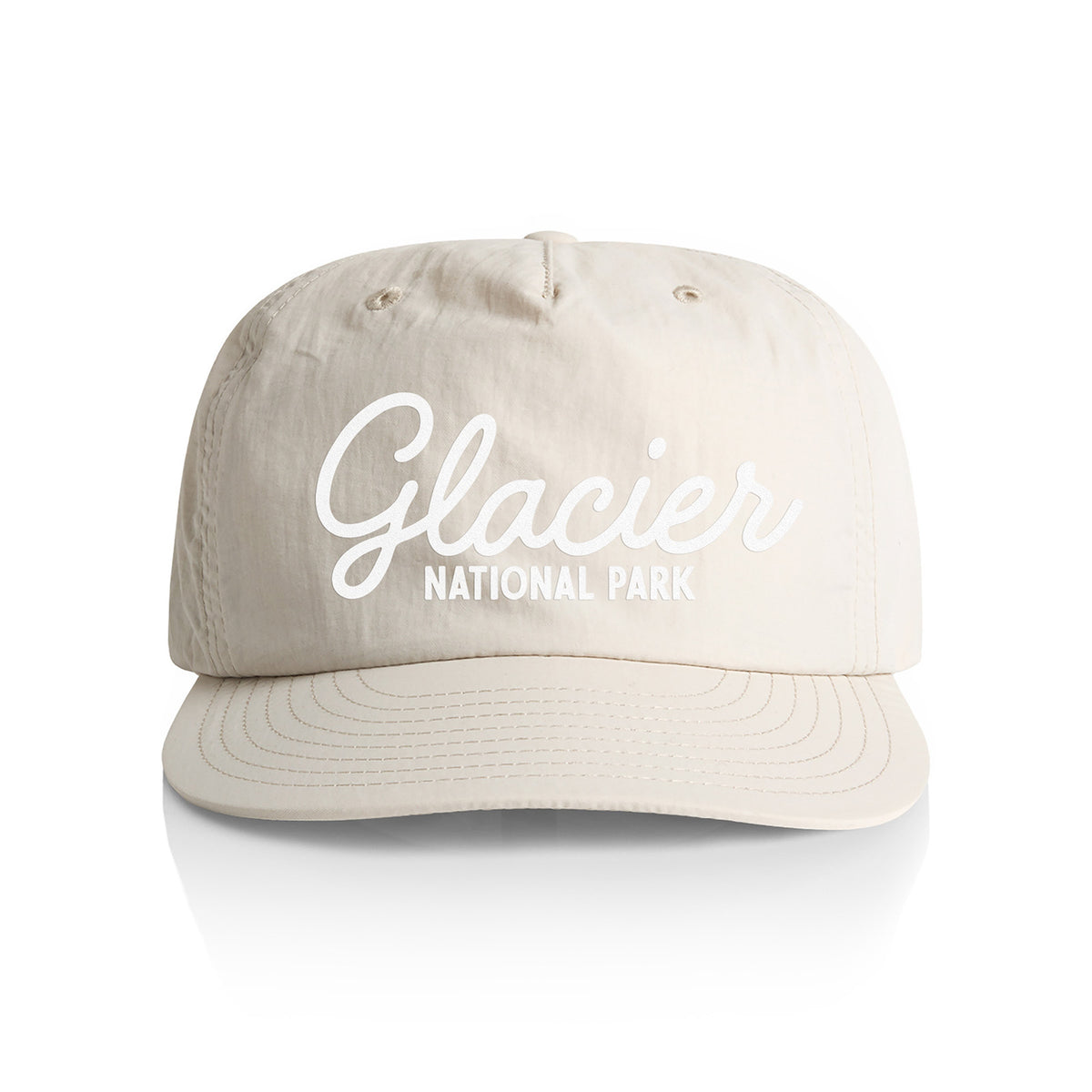 Glacier National Park Cursive Nylon Snapback