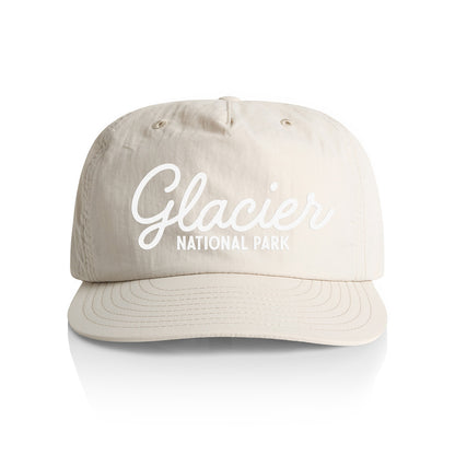 Glacier National Park Cursive Nylon Snapback
