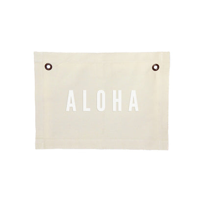 Aloha Small Canvas Flag