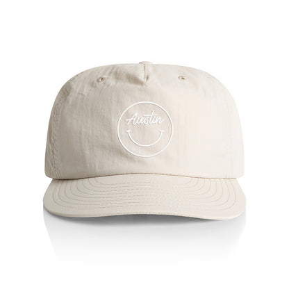 Austin Cursive Smile Outline Nylon Snapback