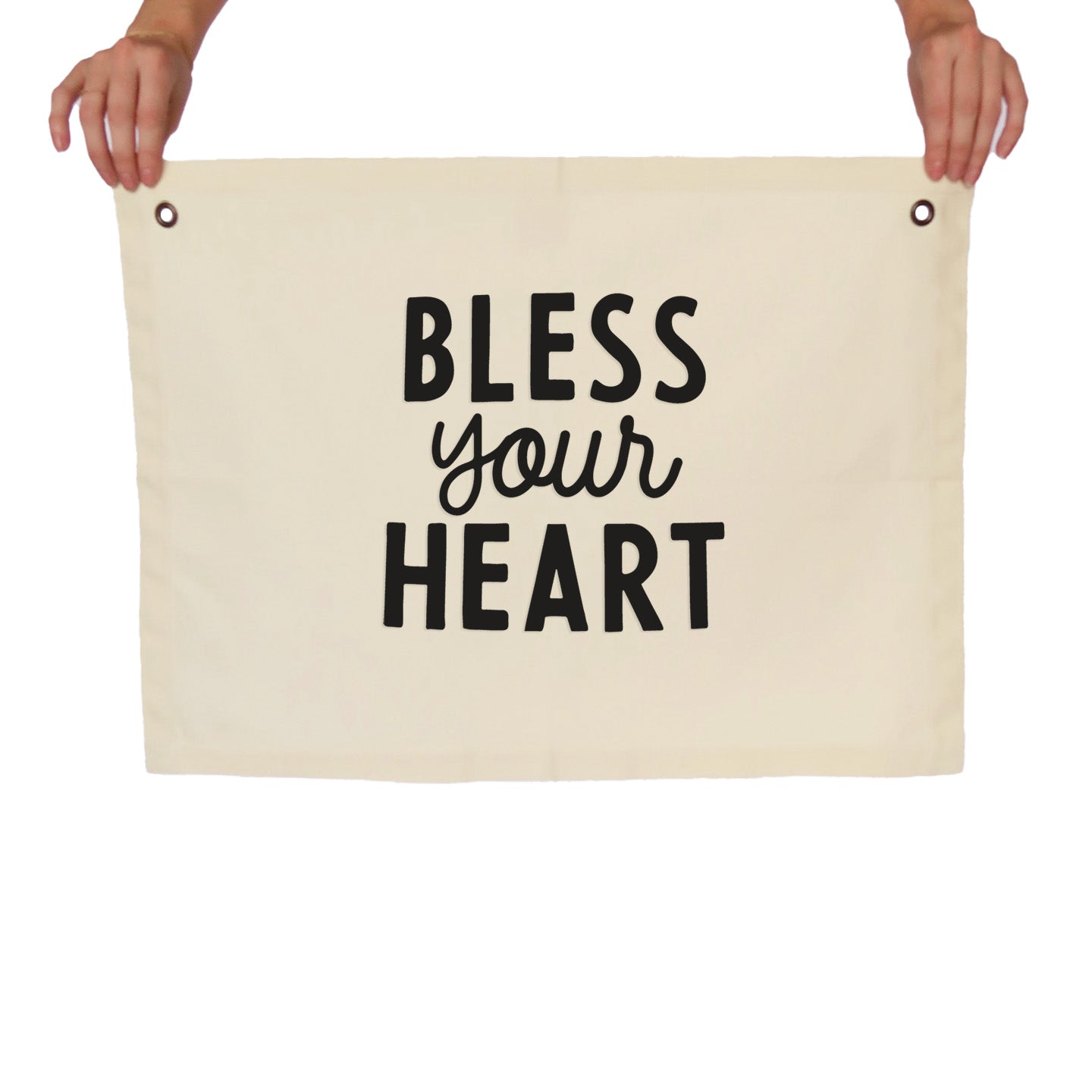 Bless Your Heart Large Canvas Flag