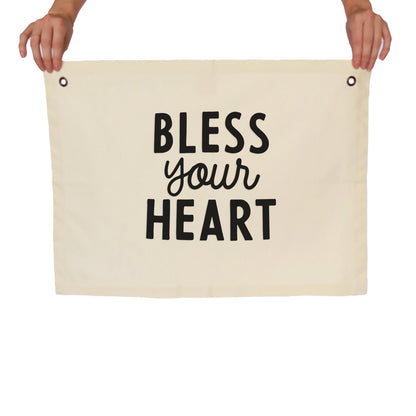 Bless Your Heart Large Canvas Flag