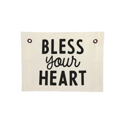 Bless your Heart Small Canvas Flag