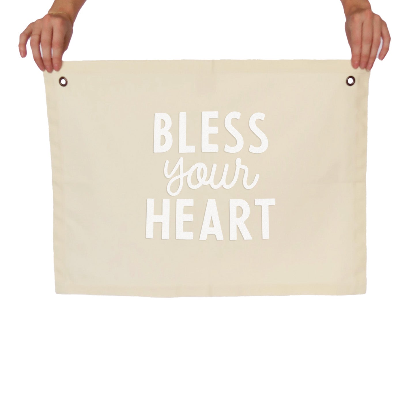 Bless Your Heart Large Canvas Flag