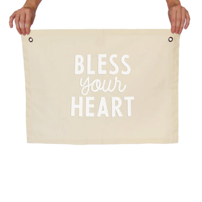 Bless Your Heart Large Canvas Flag