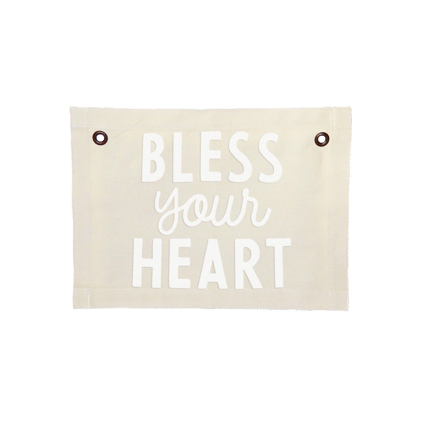 Bless your Heart Small Canvas Flag