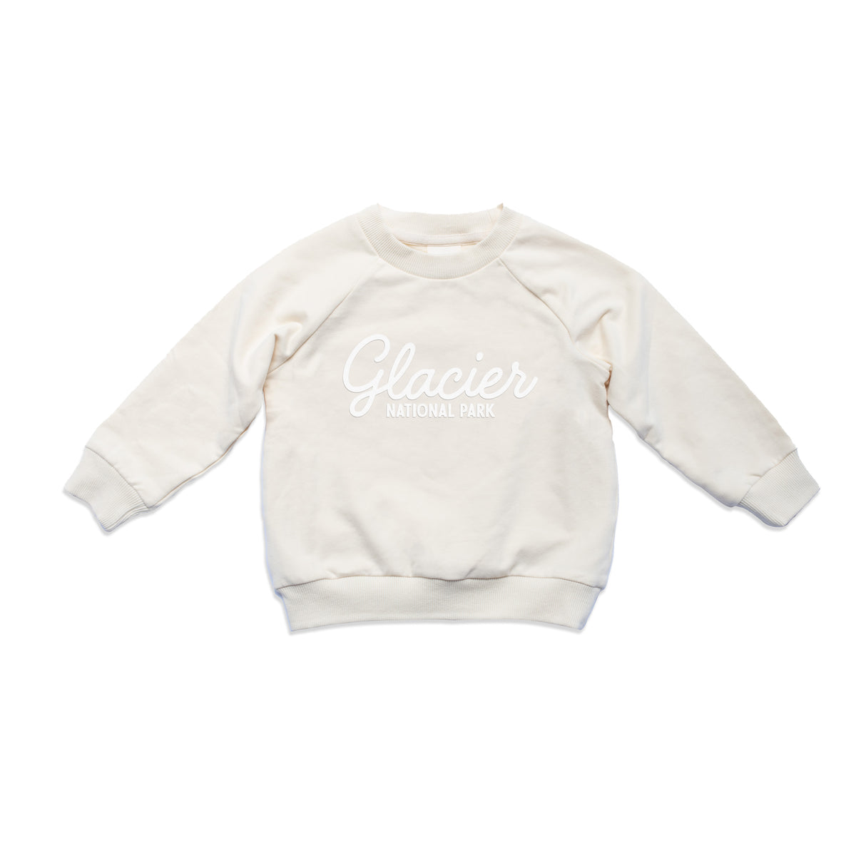 Glacier National Park Cursive Kids Sweatshirt