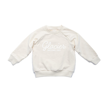 Glacier National Park Cursive Kids Sweatshirt