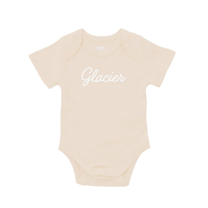 Glacier Cursive Onesie