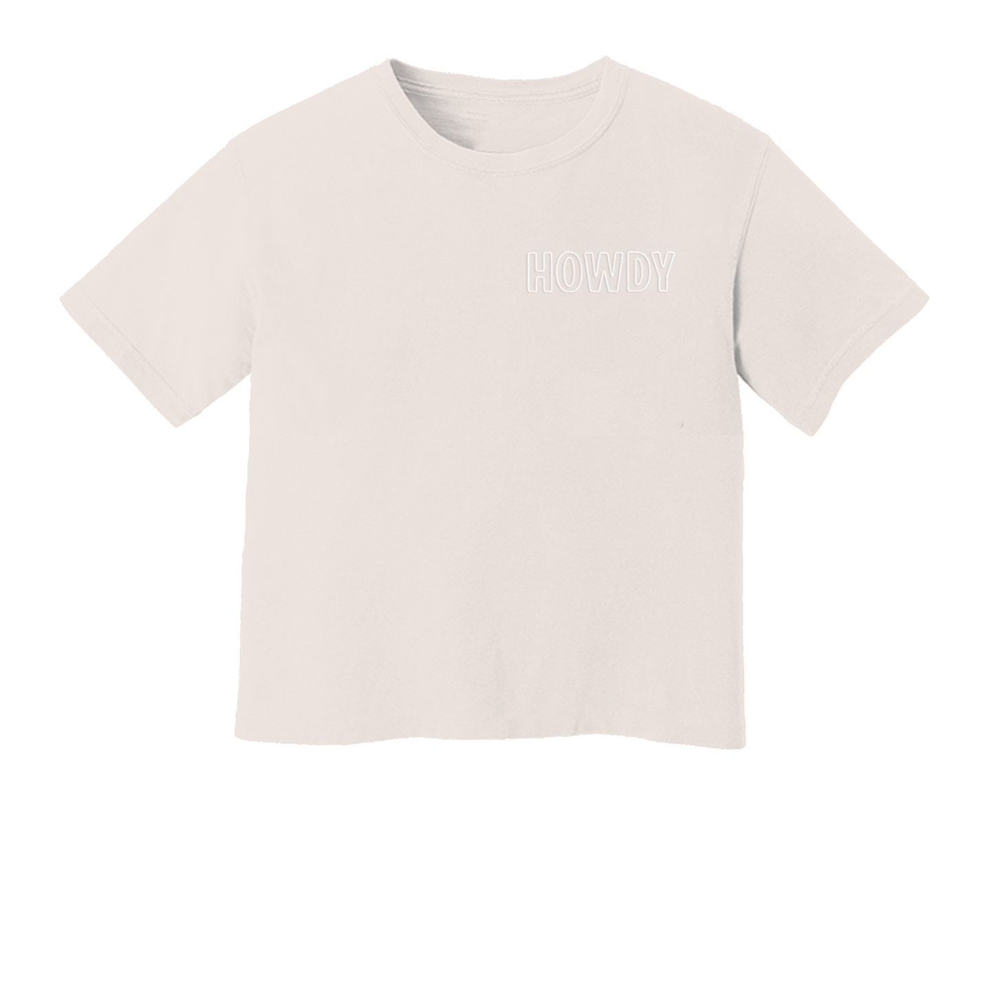 Howdy Outline Washed Tee - Small Design