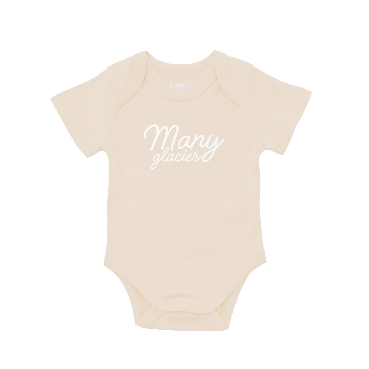 Many Glacier Cursive Onesie