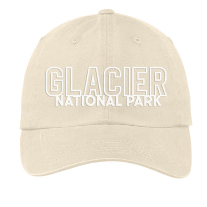 Glacier National Park Outline Baseball Cap