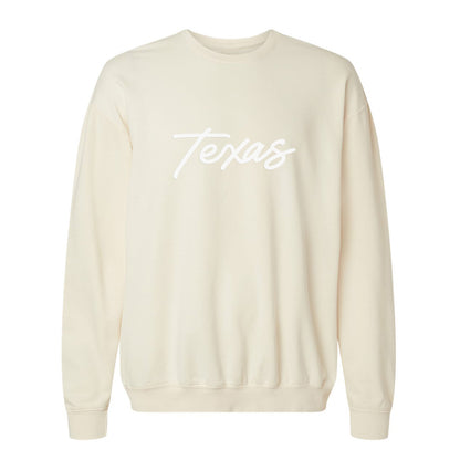 Texas Cursive Washed Sweatshirt