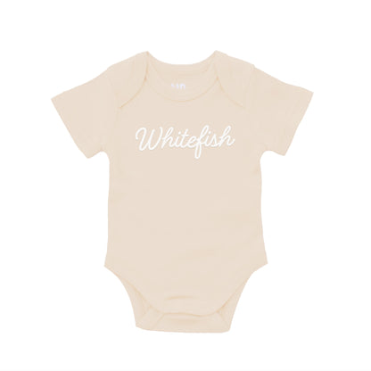 Whitefish Cursive Onesie