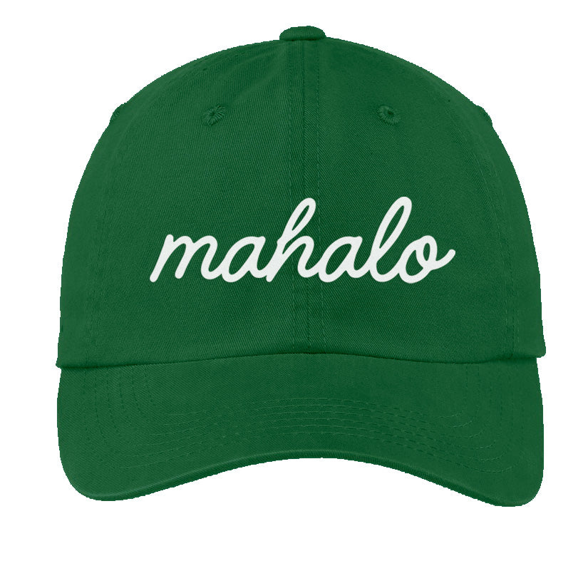mahalo Cursive Baseball Cap