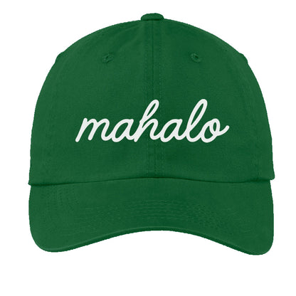 mahalo Cursive Baseball Cap