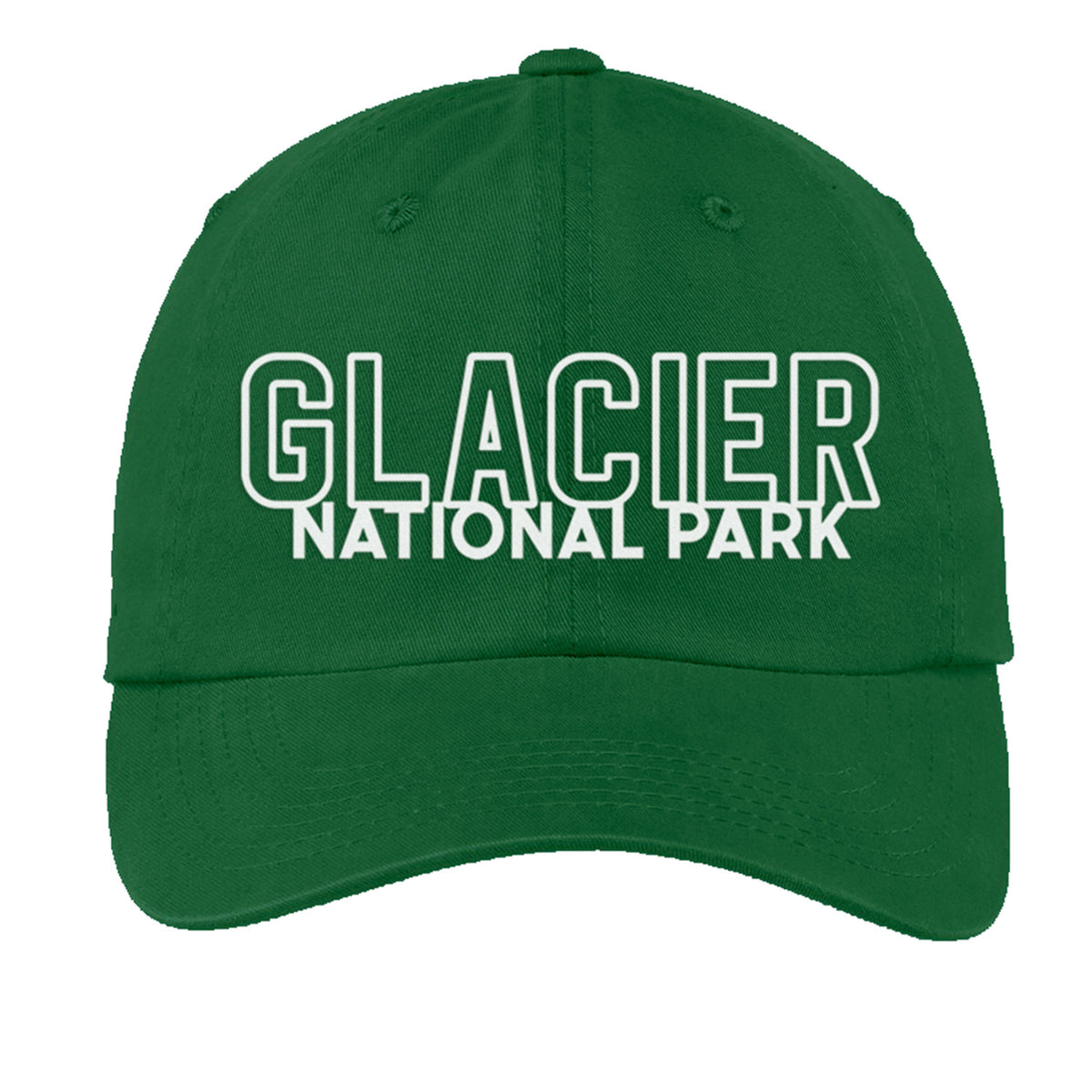 Glacier National Park Outline Baseball Cap