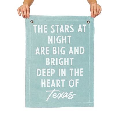 Deep In The Heart of Texas Large Canvas Flag