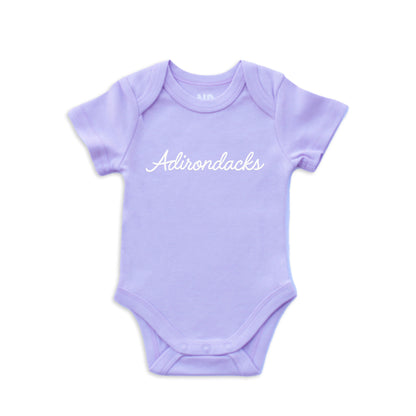 Adirondacks Cursive Onesie