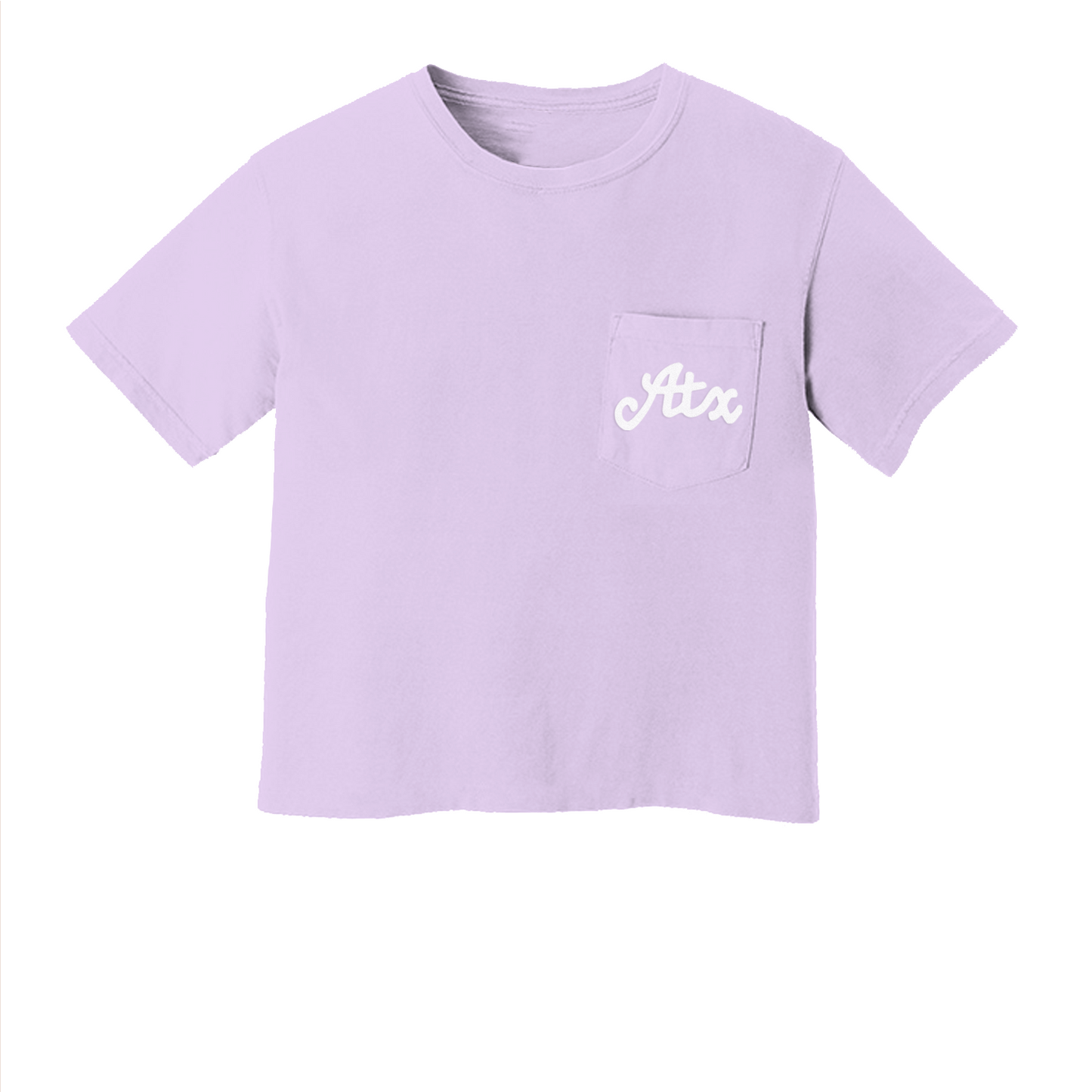 ATX Cursive Crop Pocket Tee
