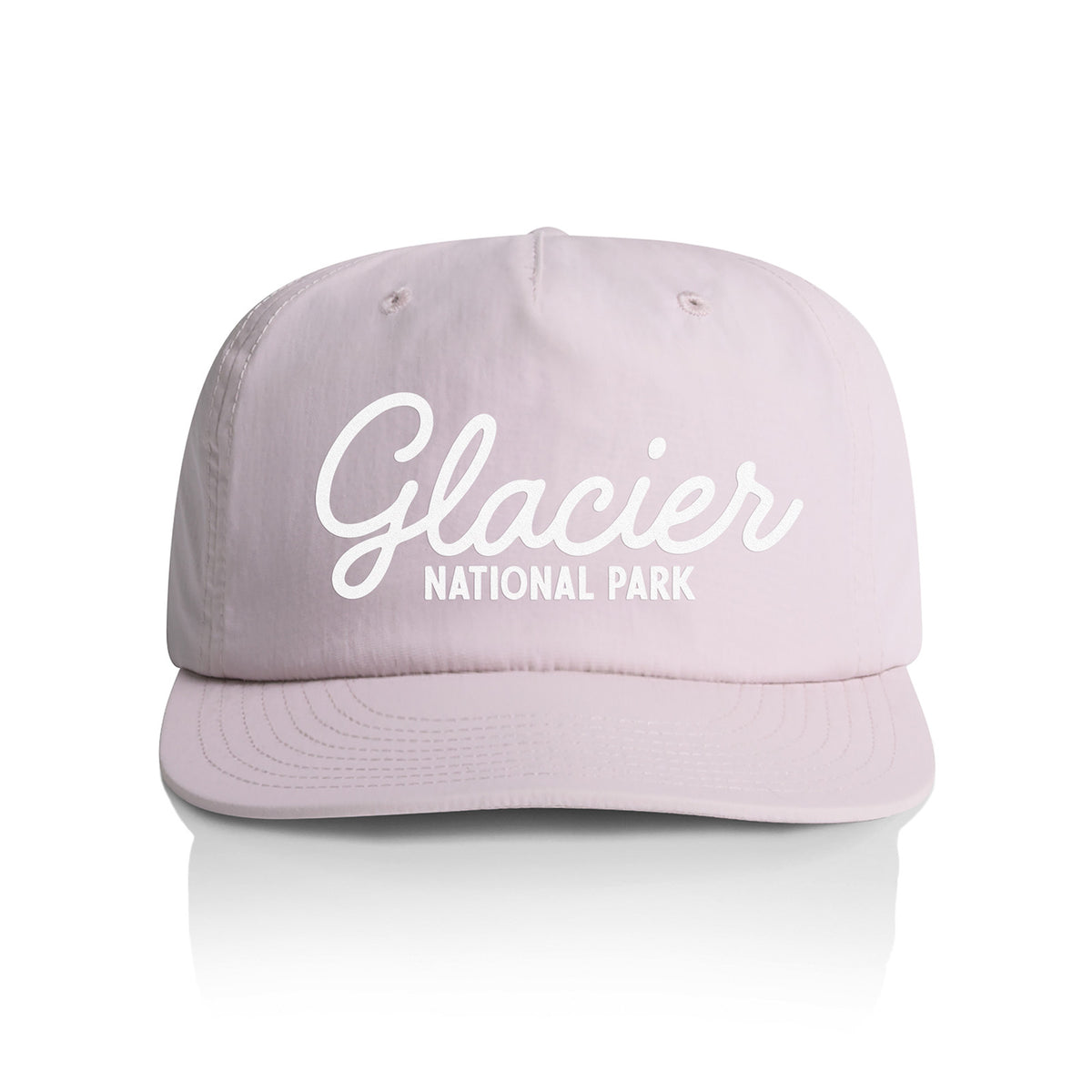 Glacier National Park Cursive Nylon Snapback