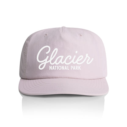 Glacier National Park Cursive Nylon Snapback