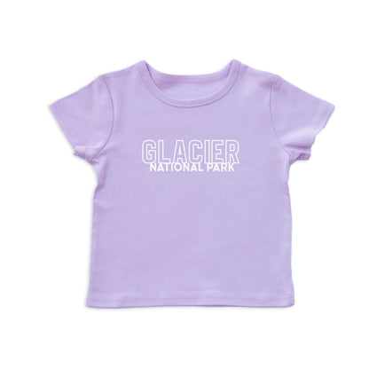 Glacier National Park Outline Kids Tee