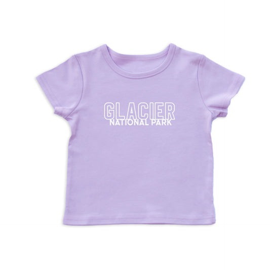 Glacier National Park Outline Kids Tee